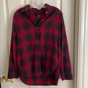Aritzia red flannel shirt